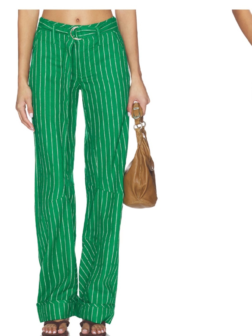 FREE PEOPLE RAISE THE STAKES GREEN PANTS